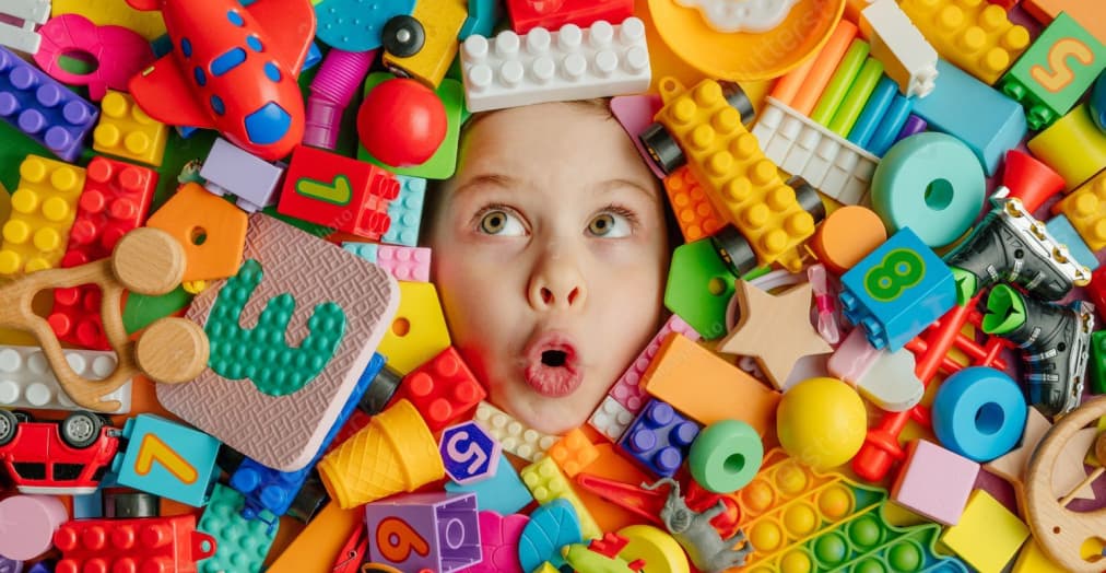Kid with toys